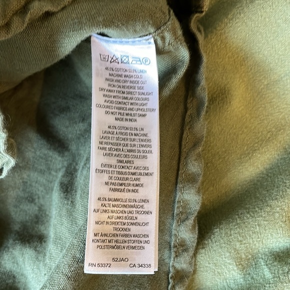 French Connection green linen shirt - Picture 4 of 6